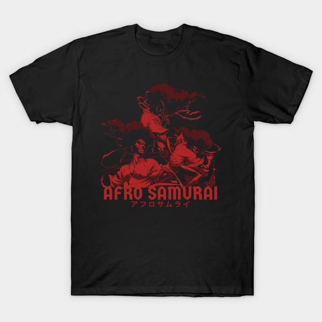 Afro Samurai - red sketch T-Shirt by HANASUISI